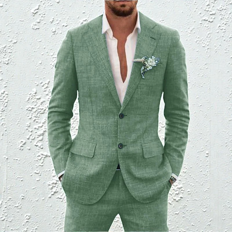 Ensemble blazer et pantalon deux pièces pour homme - Image 11
