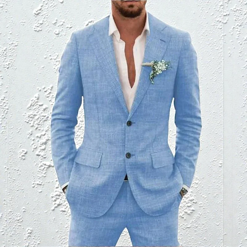 Ensemble blazer et pantalon deux pièces pour homme - Image 12