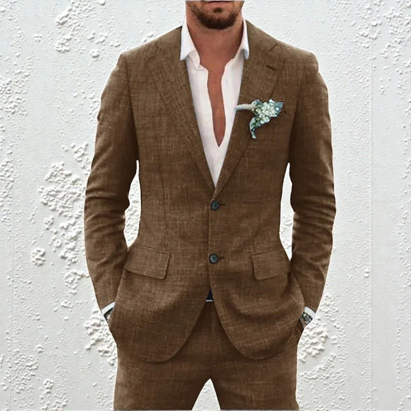 Ensemble blazer et pantalon deux pièces pour homme - Image 15