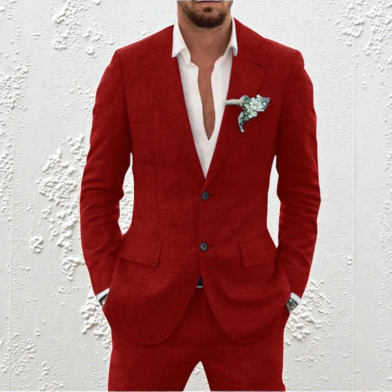 Ensemble blazer et pantalon deux pièces pour homme - Image 16