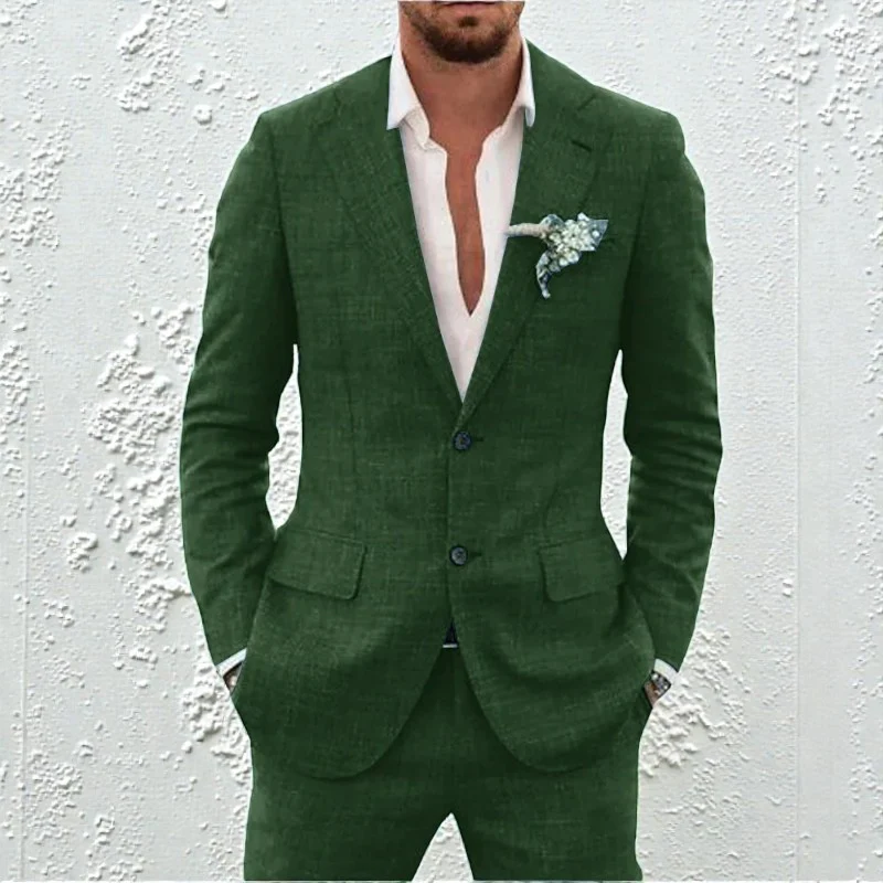 Ensemble blazer et pantalon deux pièces pour homme - Image 19