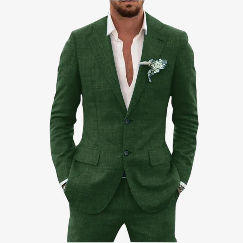 Ensemble blazer et pantalon deux pièces pour homme - Image 2