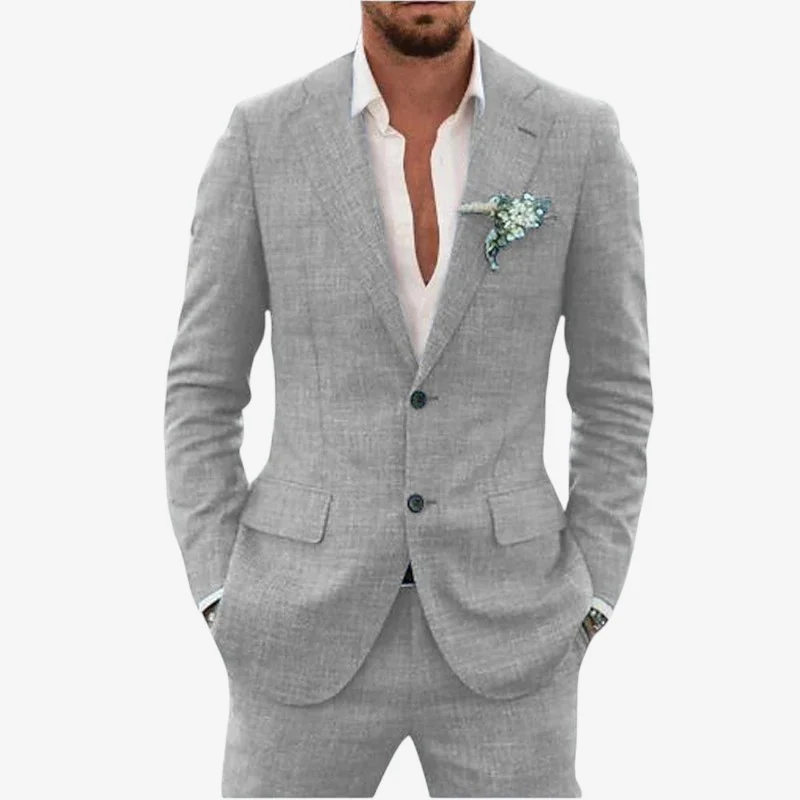 Ensemble blazer et pantalon deux pièces pour homme - Image 3