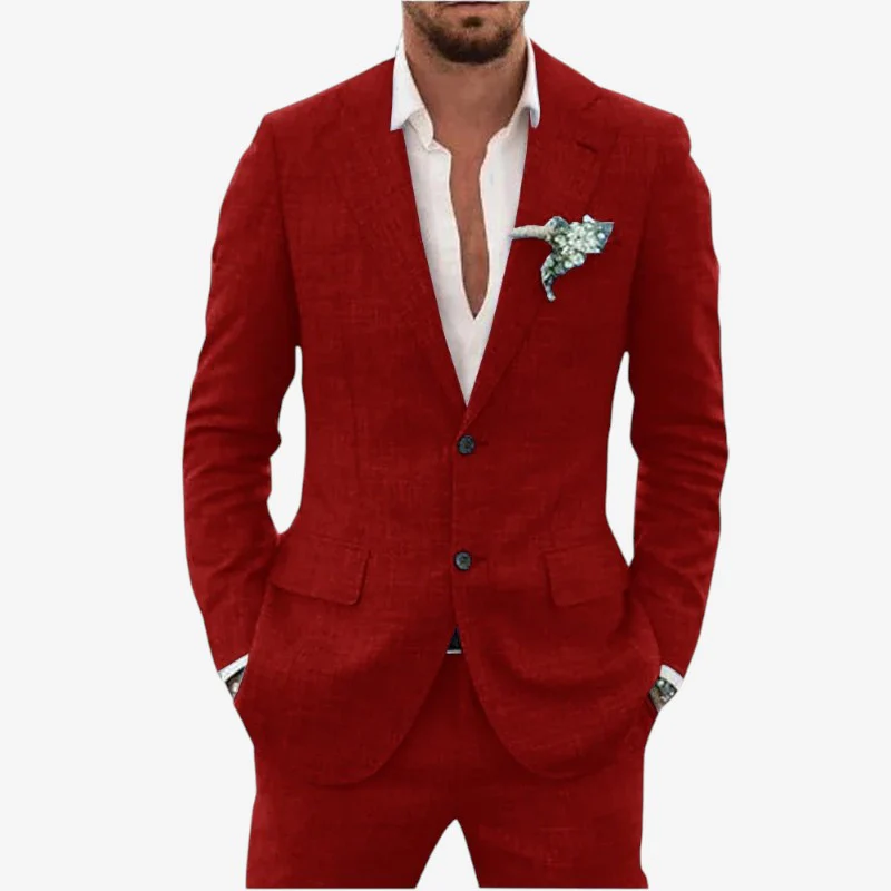 Ensemble blazer et pantalon deux pièces pour homme - Image 5
