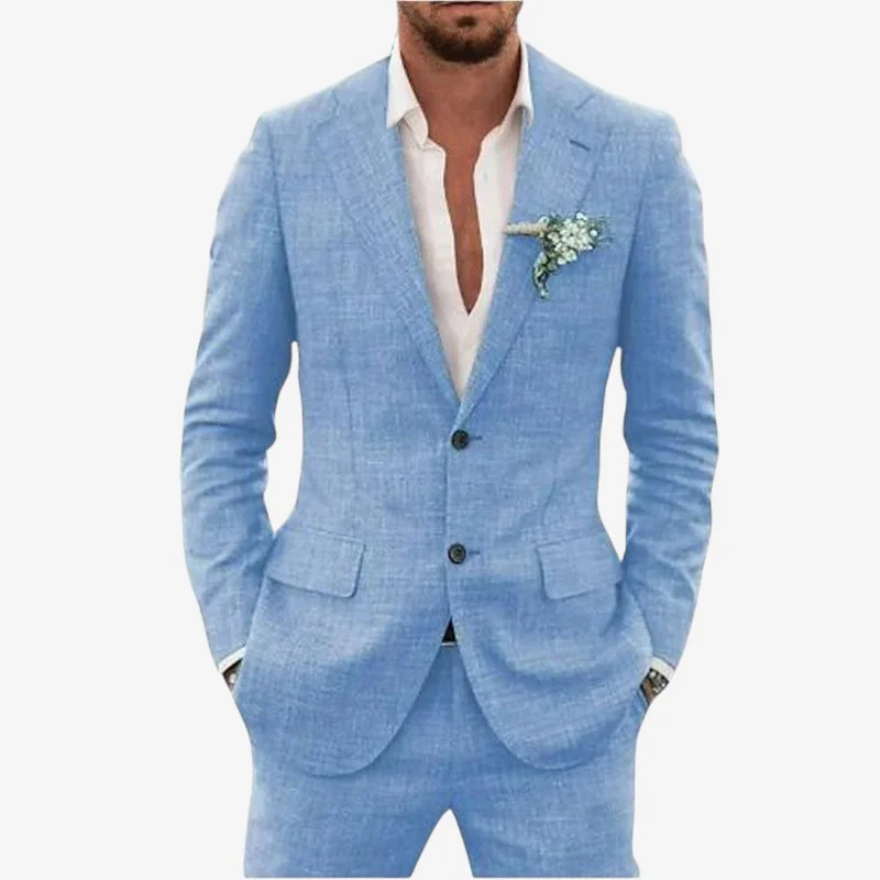 Ensemble blazer et pantalon deux pièces pour homme - Image 9