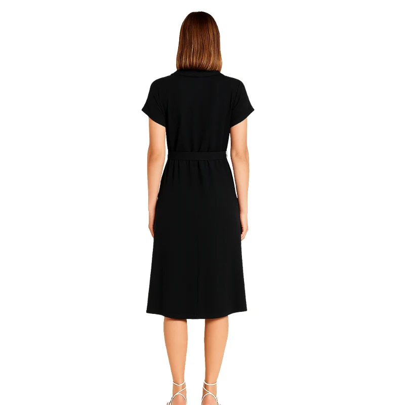 Robe-chemise à boutonnage et ceinture - Image 9