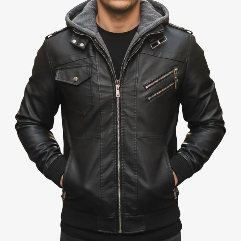 Veste à capuche zippée manches longues