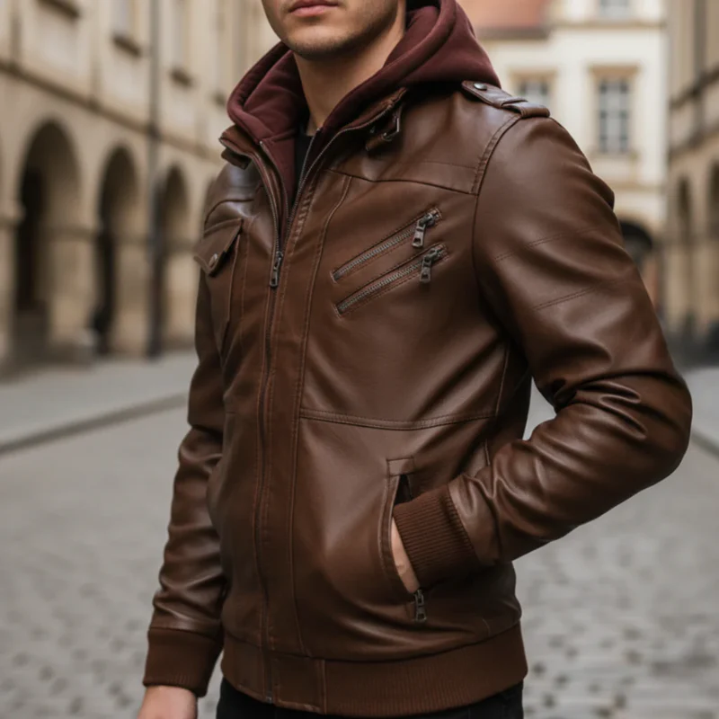 Veste à capuche zippée manches longues - Image 4