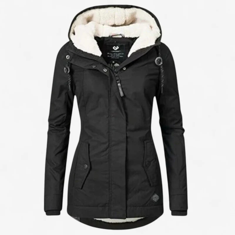 Manteau long Esmee doublé polaire avec capuche - Image 2