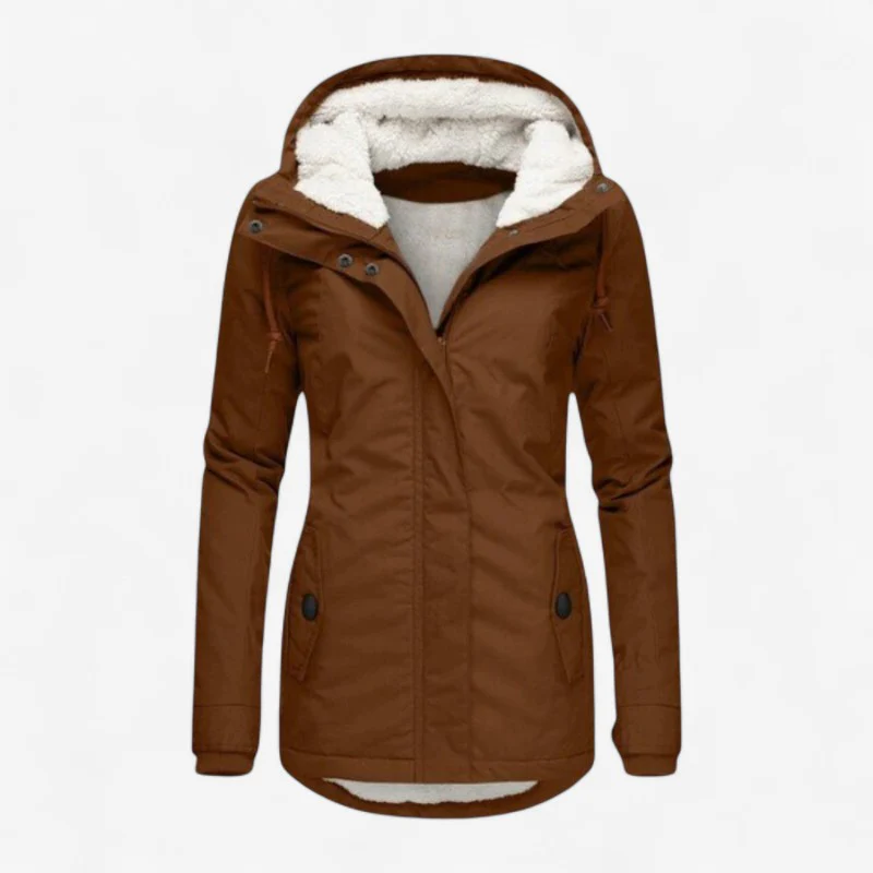 Manteau long Esmee doublé polaire avec capuche - Image 4