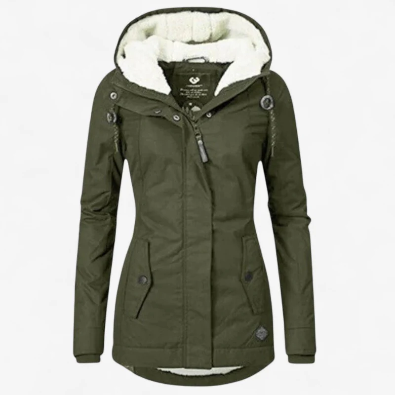Manteau long Esmee doublé polaire avec capuche - Image 5