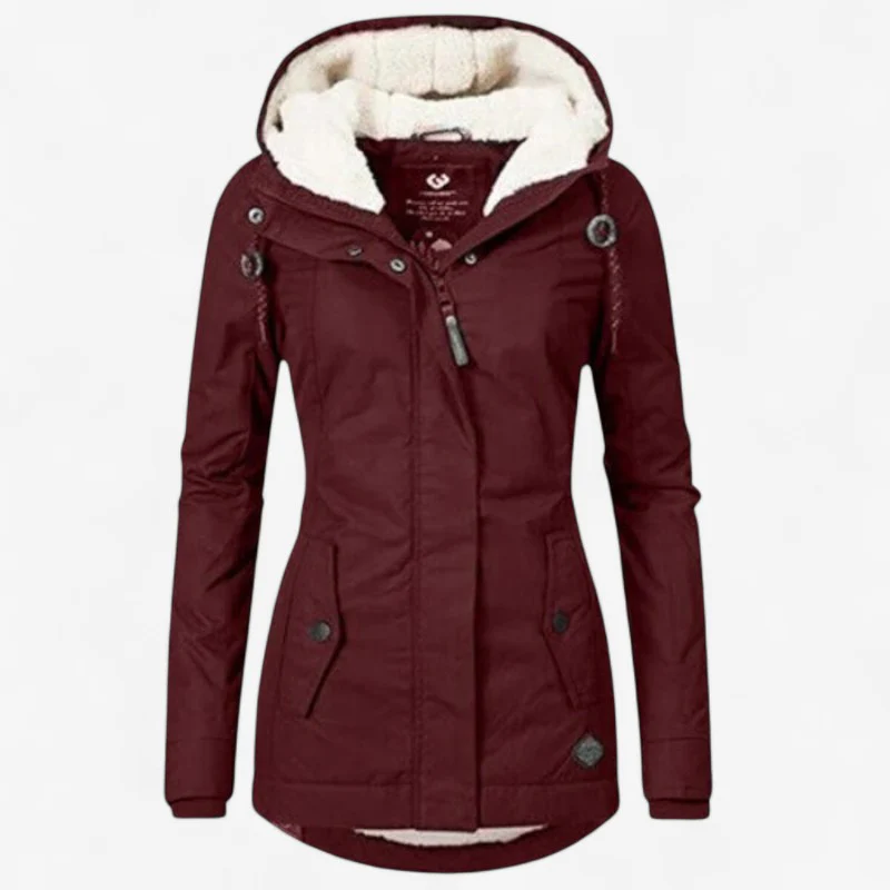 Manteau long Esmee doublé polaire avec capuche - Image 6