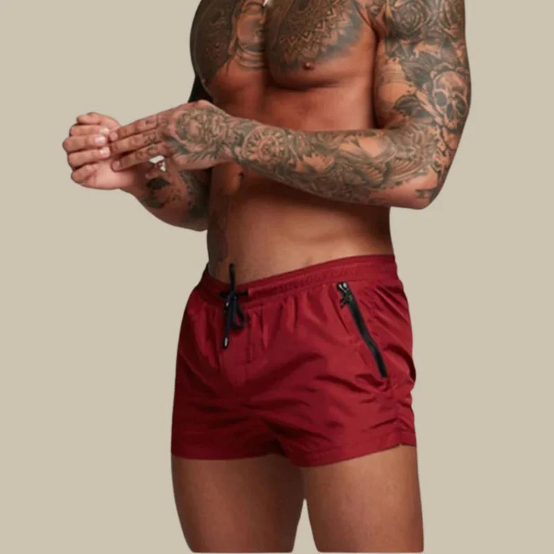 Short de bain homme avec ceinture ajustable et poches
