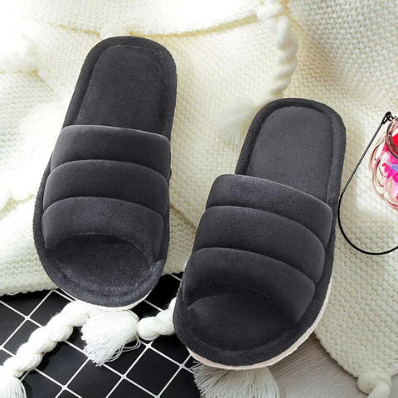 Chaussons homme peluche antidérapants à enfiler - Image 5