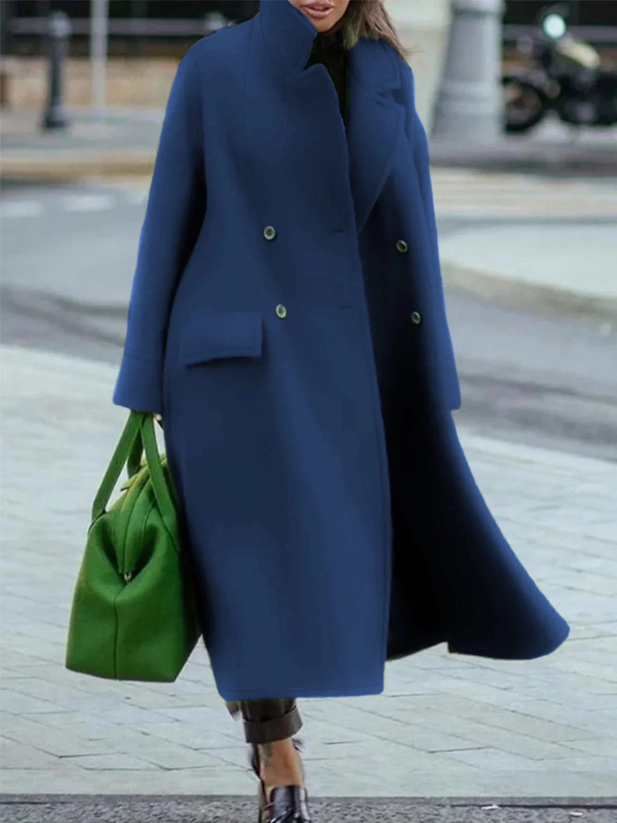 Manteau long ceinturé avec manches élégantes - Image 5