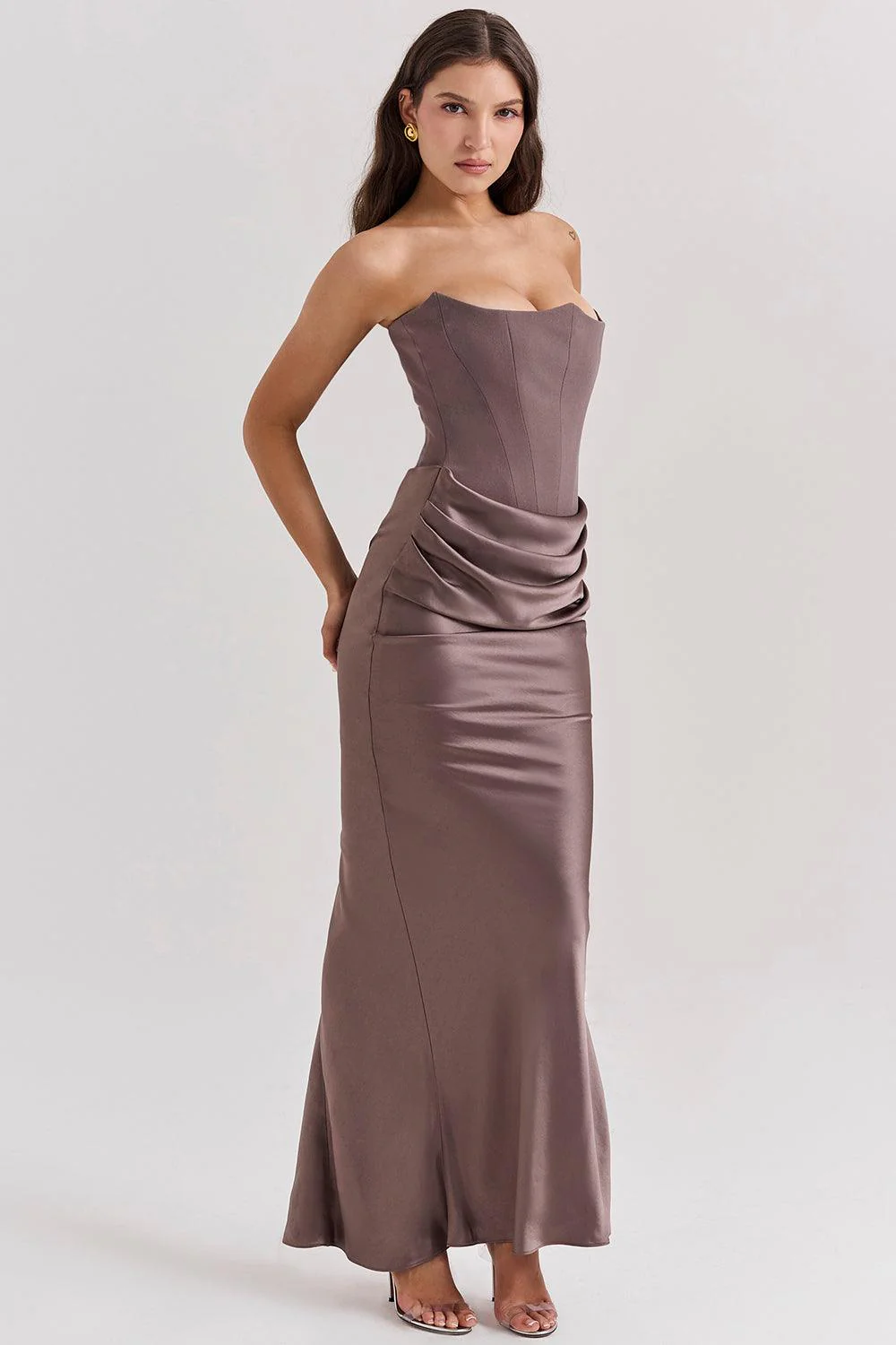 Evelyn - Robe longue ajustée avec corset ceinturé - Image 11