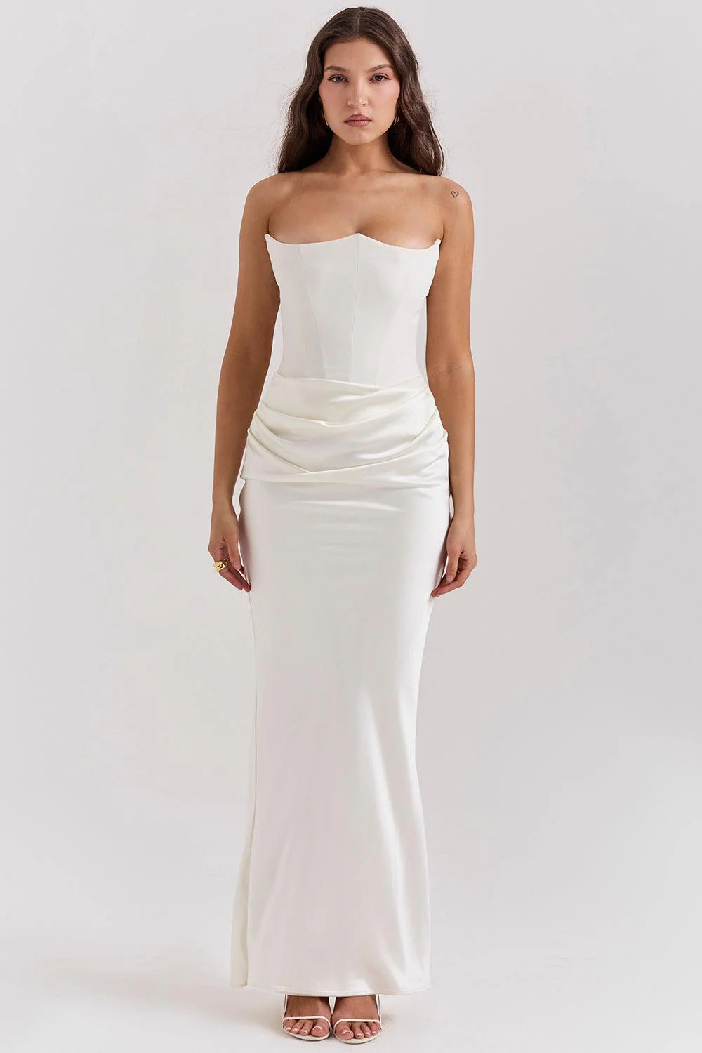 Evelyn - Robe longue ajustée avec corset ceinturé - Image 3