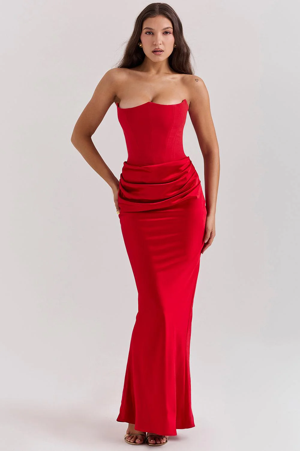 Evelyn - Robe longue ajustée avec corset ceinturé - Image 5