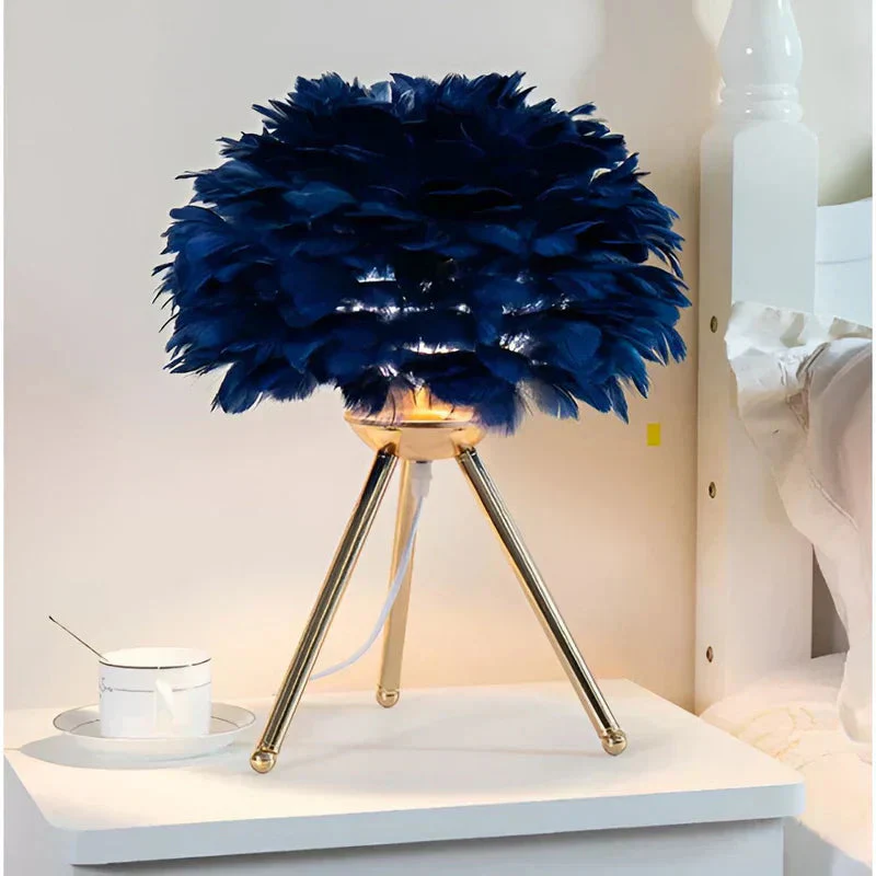 Lampe de table Feather avec motif plumes - Image 3