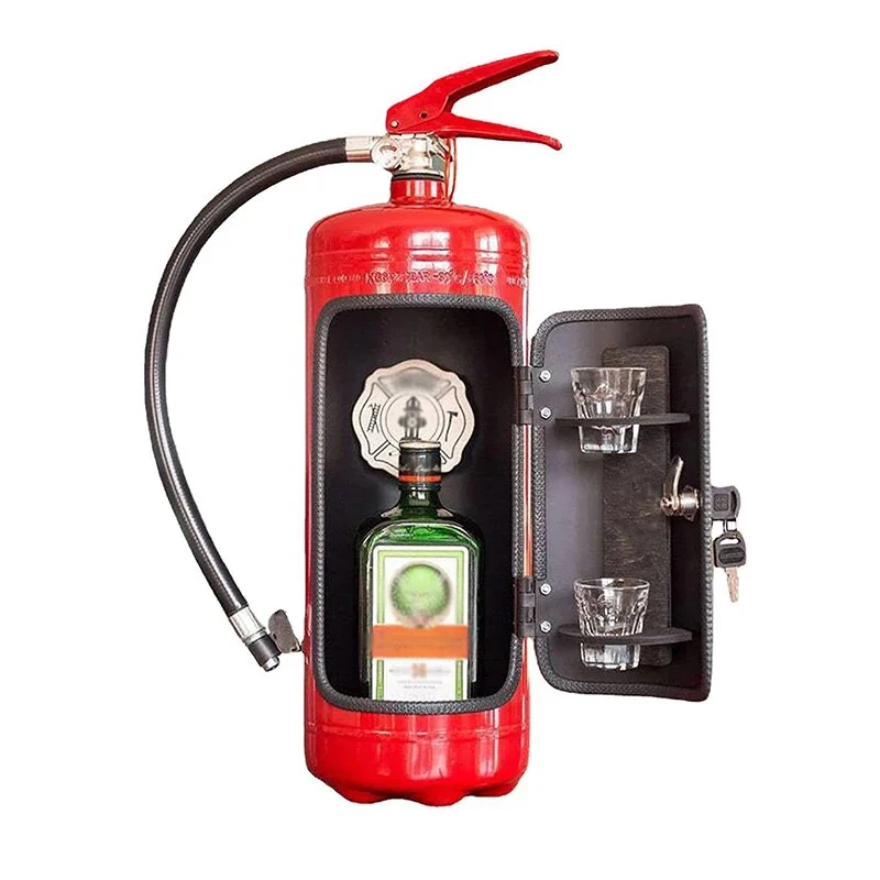 Porte-bouteille cachette forme extincteur