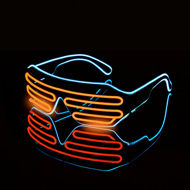 FlashVision - Lunettes LED pour fêtes et festivals avec lumières clignotantes