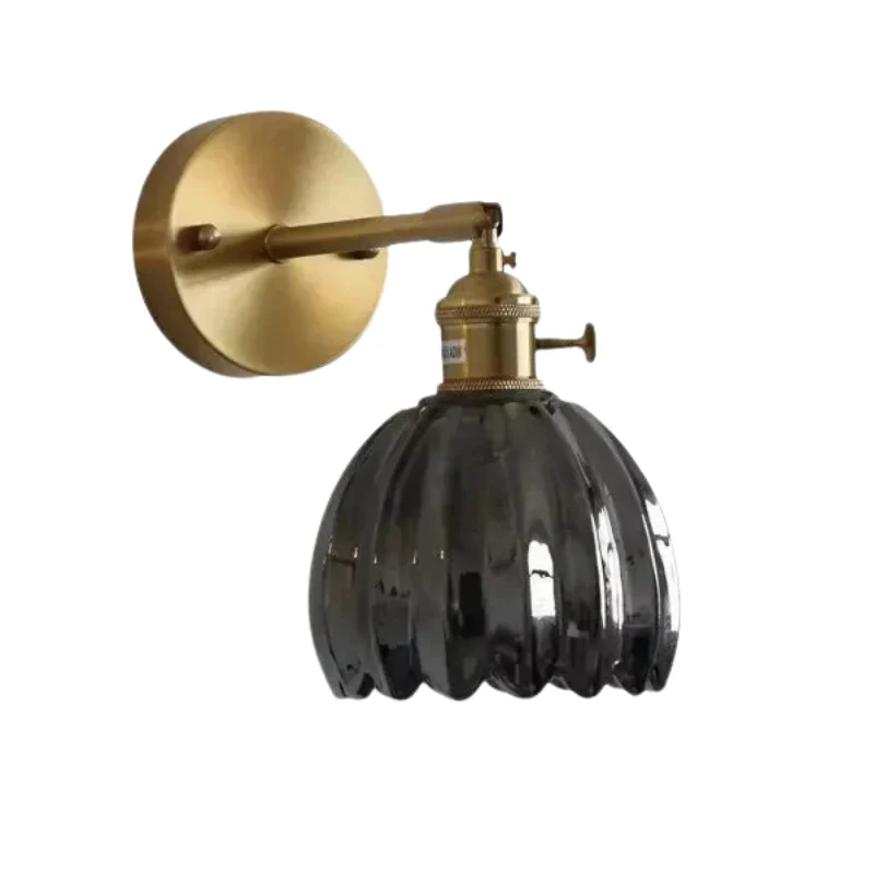 Applique murale LED en verre floral avec cadre métallique