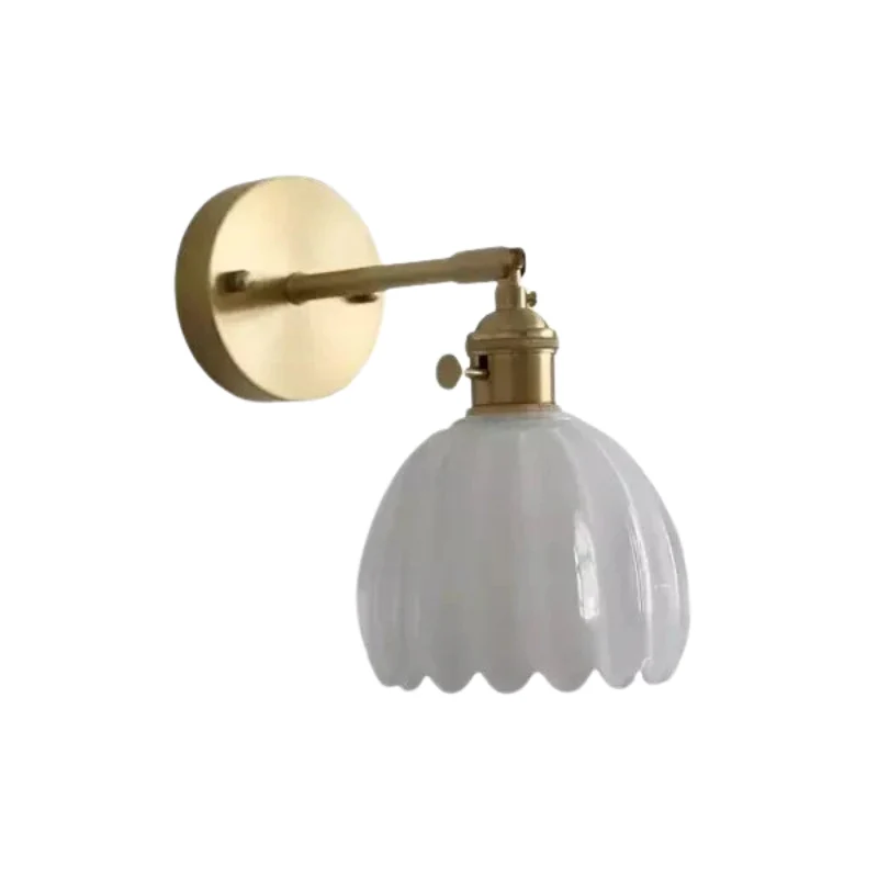 Applique murale LED en verre floral avec cadre métallique - Image 3