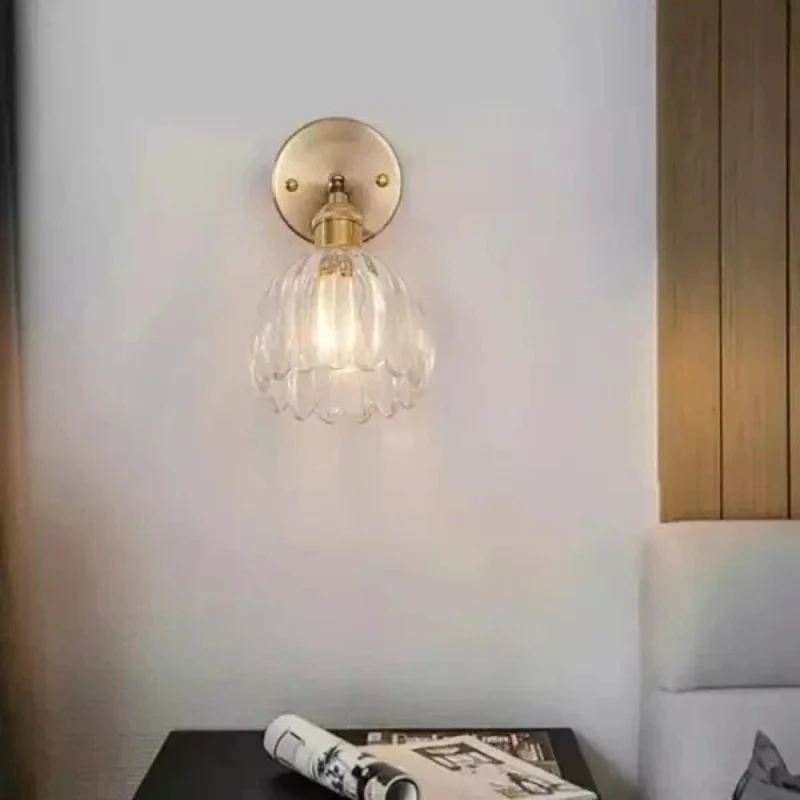 Applique murale LED en verre floral avec cadre métallique - Image 5