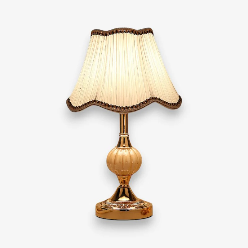Lampe de table en verre chromé motif floral - Image 4