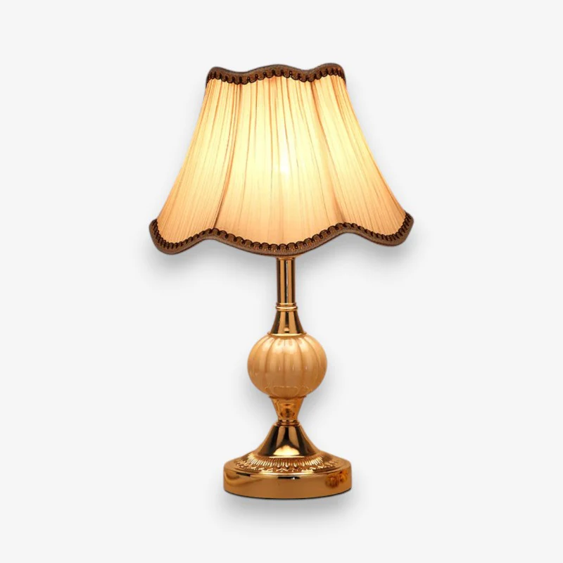 Lampe de table en verre chromé motif floral - Image 5