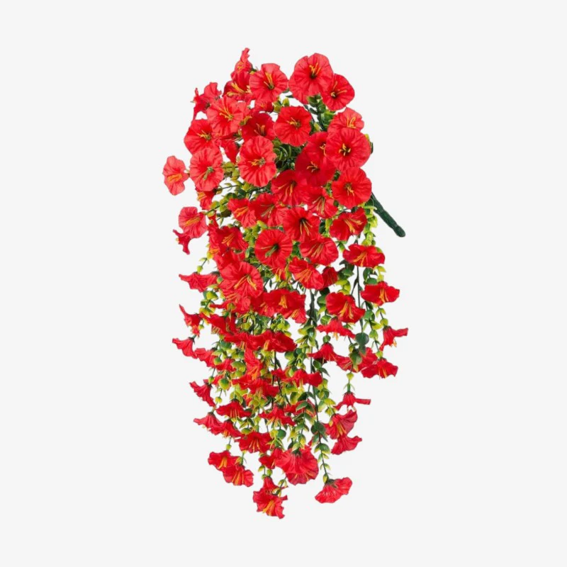 FloraHang - Plantes artificielles suspendues à fleurs décoratives pour extérieur - Image 4