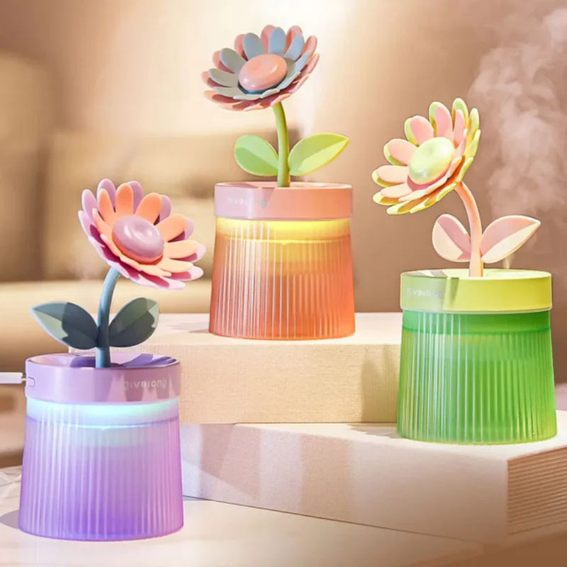 Humidificateur portable LED fleur - Image 5