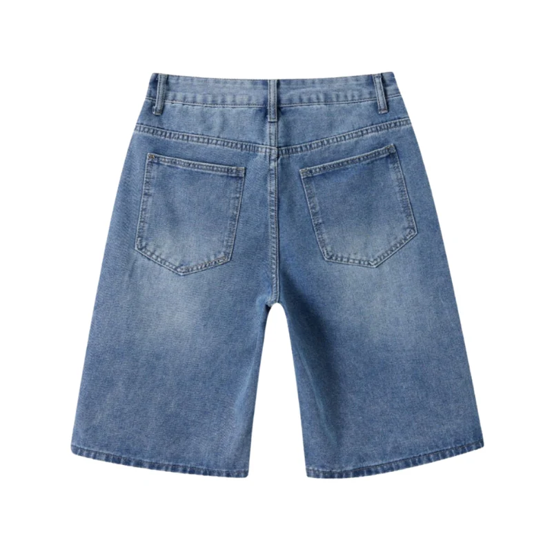 Short Florian jambe large coupe ample en denim - Image 5