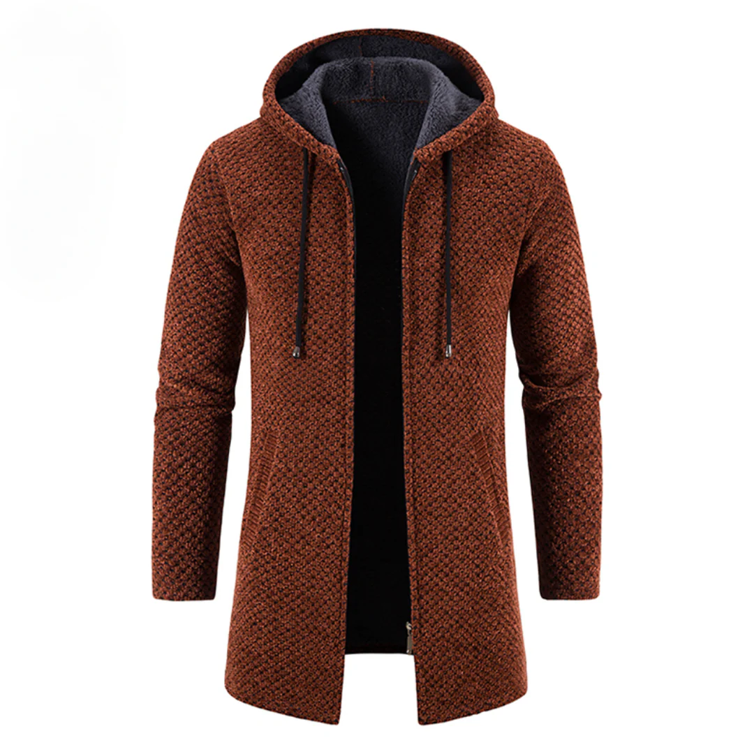 Cardigan luxueux à capuche avec coupe décontractée - Image 4