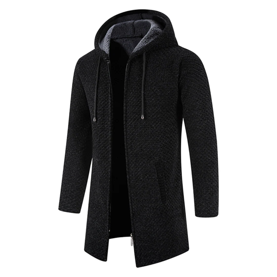 Cardigan luxueux à capuche avec coupe décontractée - Image 9