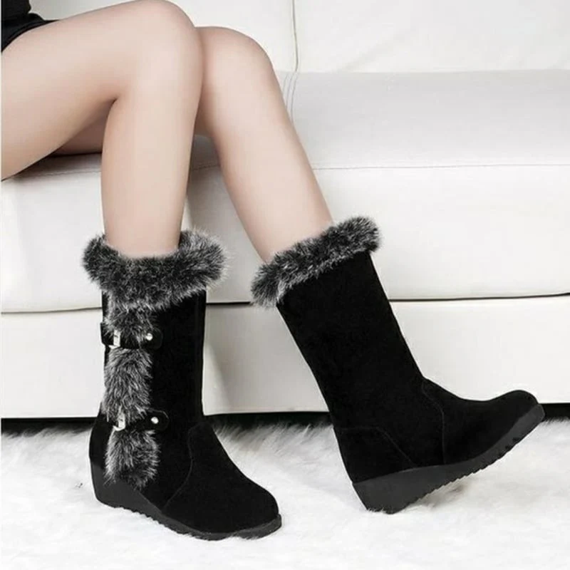 Freya – Bottes mi-mollet à bout rond et bride latérale - Image 3