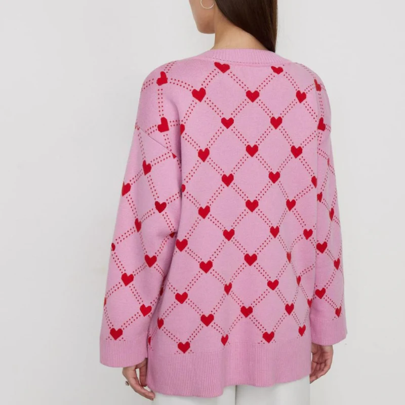 Freya – Gilet boutonné à manches longues, col en V et imprimé - Image 3