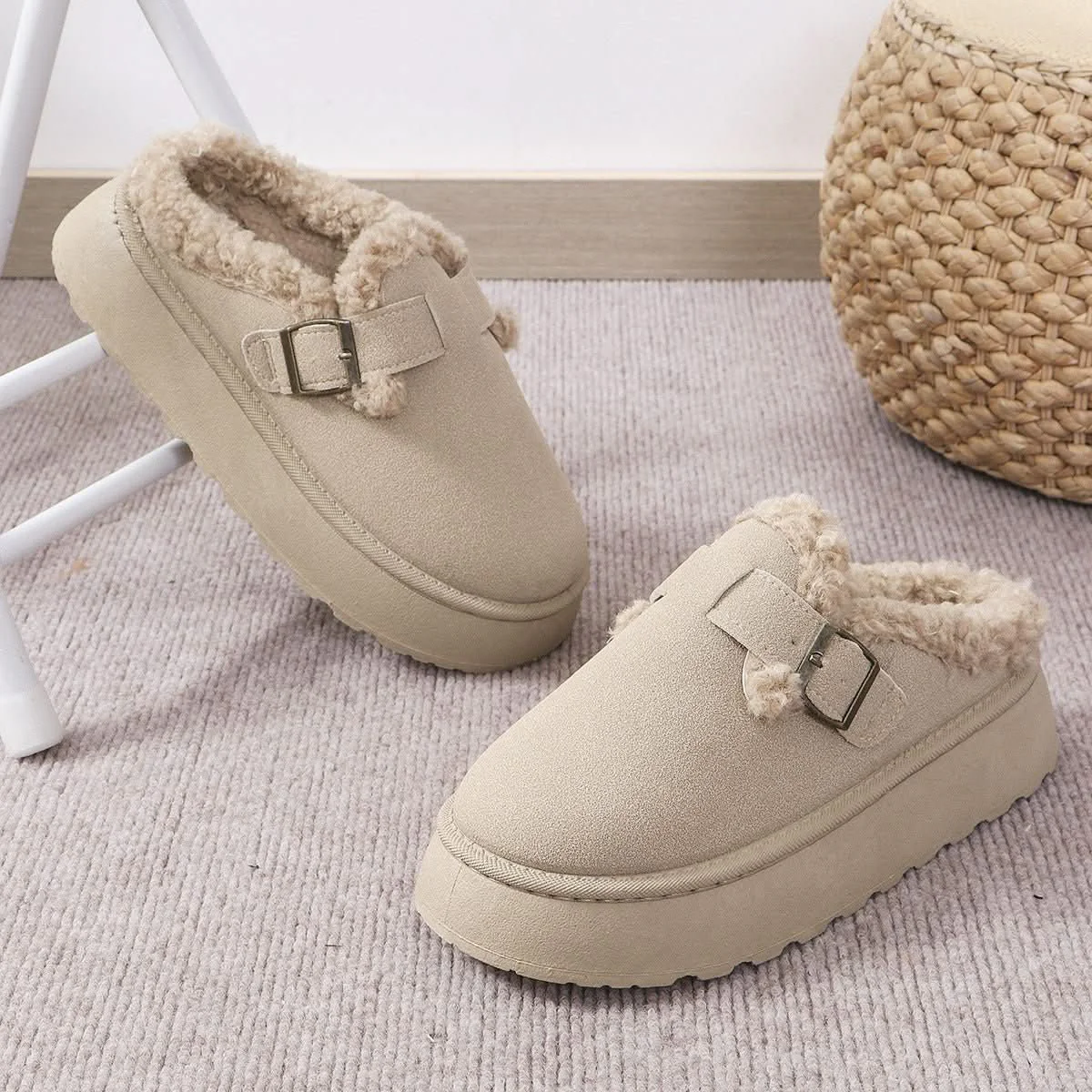 Chaussures femme bout rond à semelle épaisse - Image 6