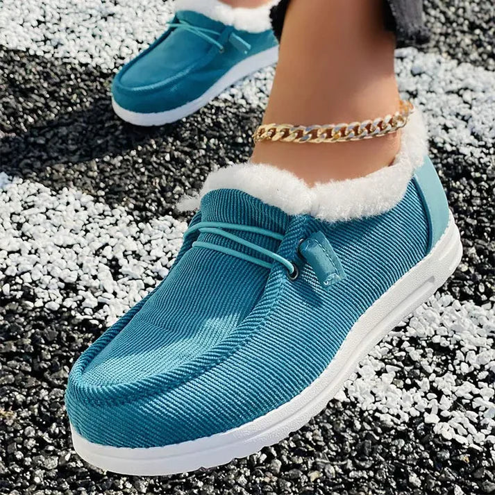 Chaussures plates femme doublure chaude - Image 3