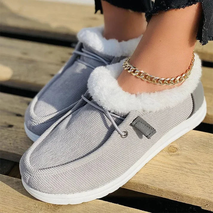 Chaussures plates femme doublure chaude - Image 4