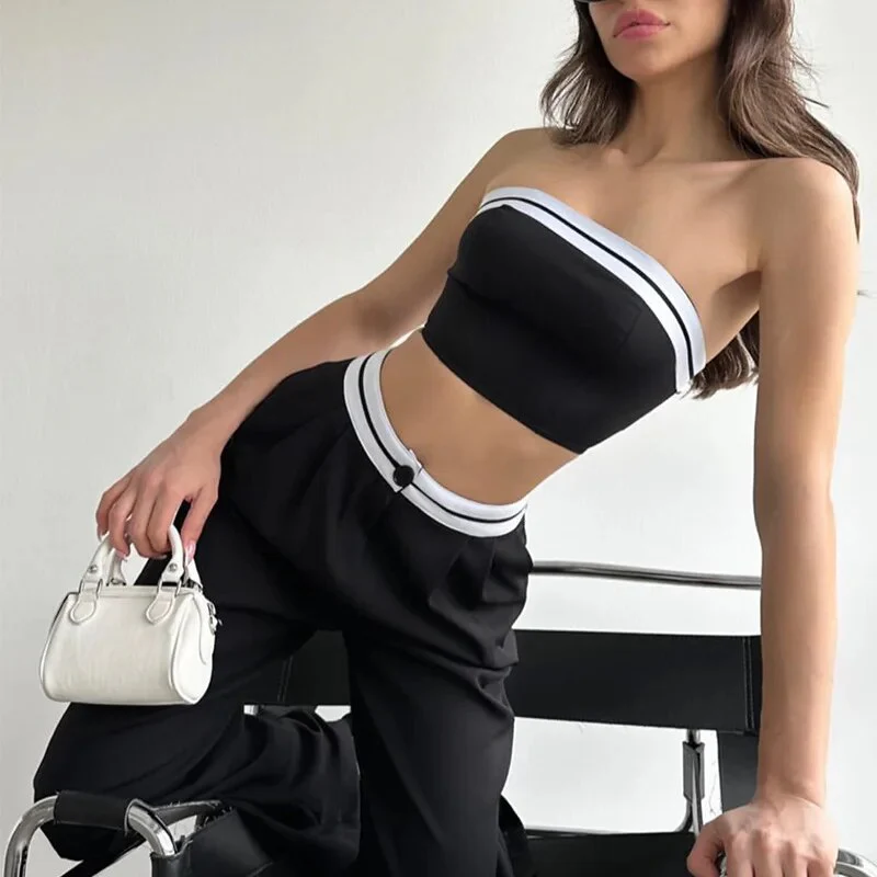 Freya - Ensemble tendance avec haut tube et pantalon taille haute - Image 2