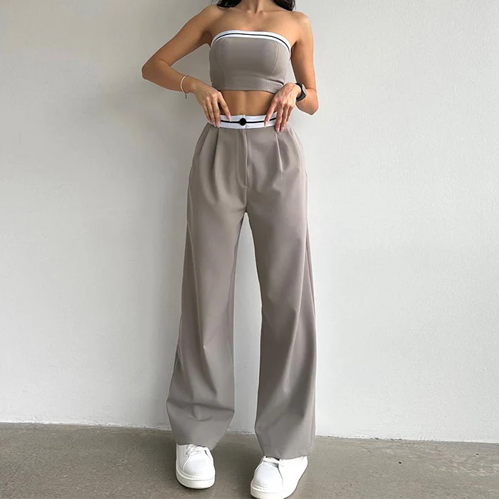 Freya - Ensemble tendance avec haut tube et pantalon taille haute - Image 4