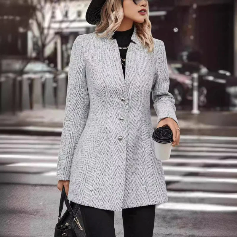 Freya Manteau femme col montant boutonné - Image 2