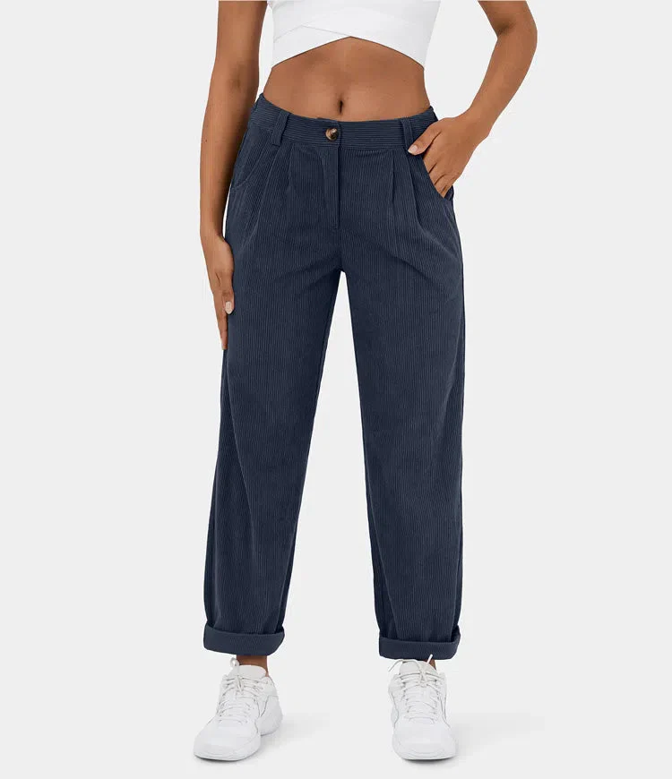 Pantalon velours côtelé Freya coupe slim moderne - Image 5