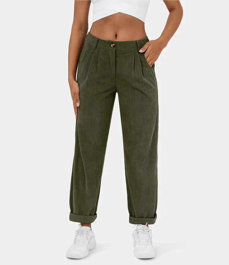 Pantalon velours côtelé Freya coupe slim moderne - Image 6