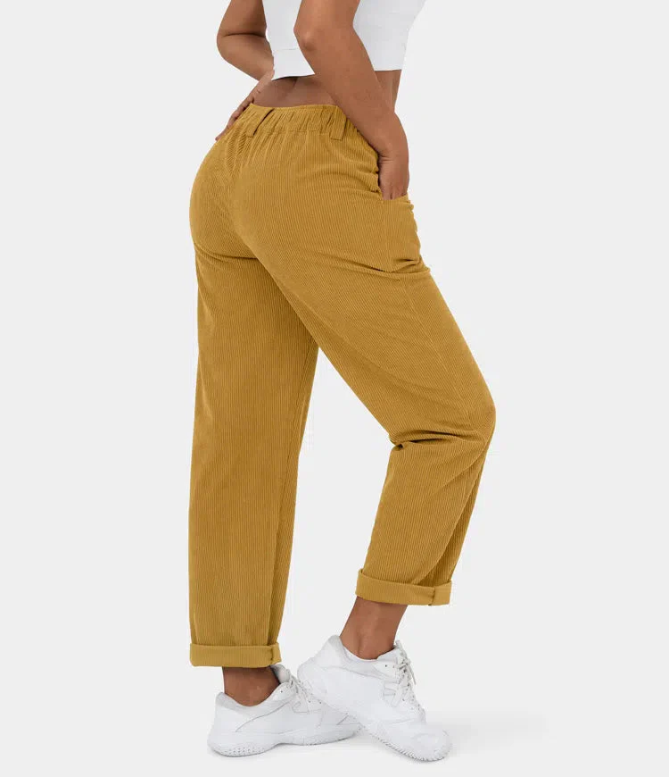 Pantalon velours côtelé Freya coupe slim moderne - Image 7