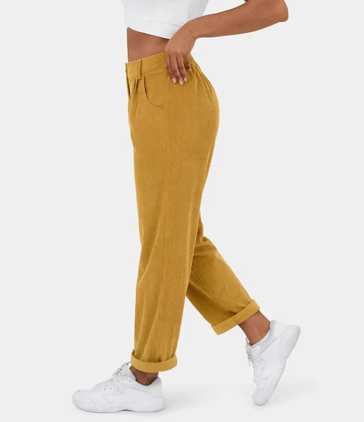 Pantalon velours côtelé Freya coupe slim moderne - Image 8