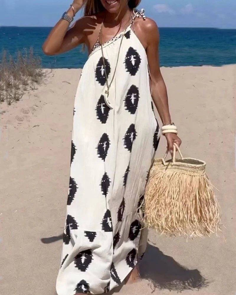 Robe longue femme sans manches coupe décontractée# - Image 3