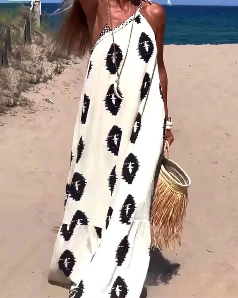 Robe longue femme sans manches coupe décontractée# - Image 4