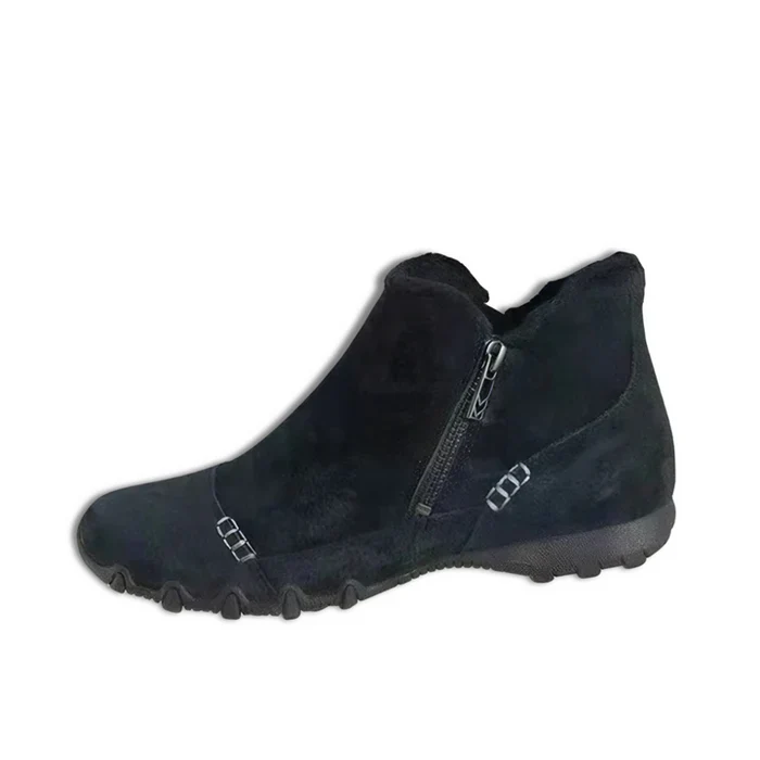 Bottines zippées pour femmes, antidérapantes et chauffantes